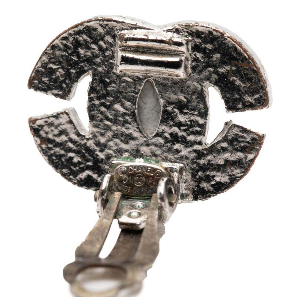 CHANEL Silver Logo Earrings - Picture 3 of 3